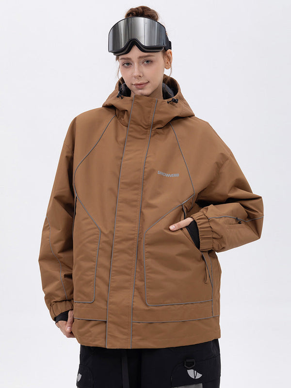 Women's All Weather Mountain Chill Reflective Snow Jacket – Night Skiing & Snowboard