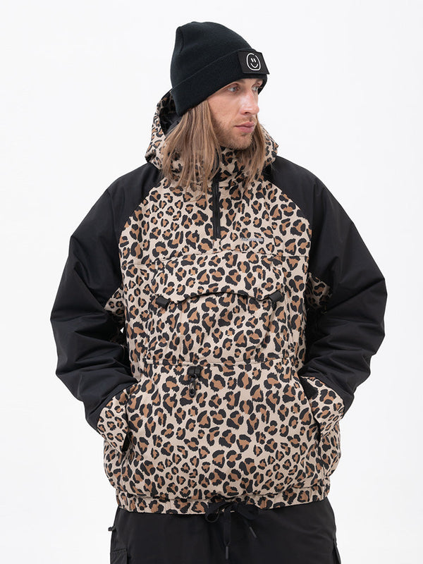 Herren Mountain Freestyle Cargo Pocket Pullover Bomber Snowboardjacke