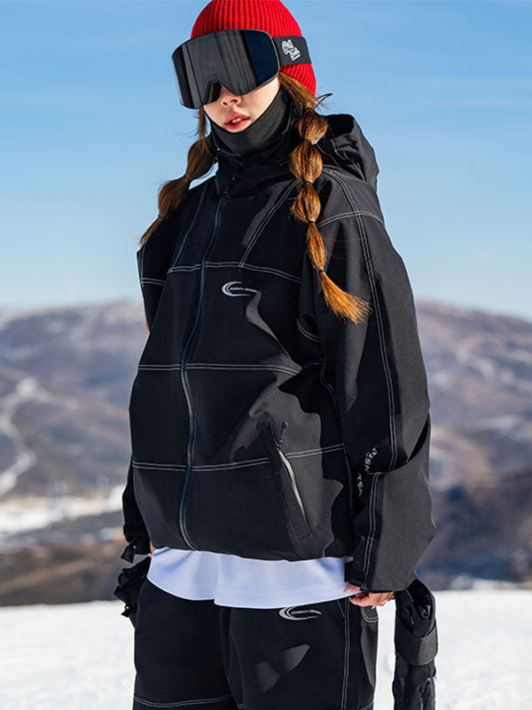 John Snow Damen-Snowjacke im urbanen Streetstyle-Look, locker sitzend
