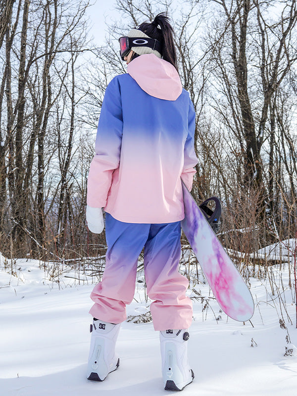 Bunte Neon-Winter-Snowboardanzüge für Damen