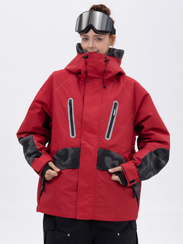 Chillform Glow Trail Reflektierende Camo-Schneejacke für Damen