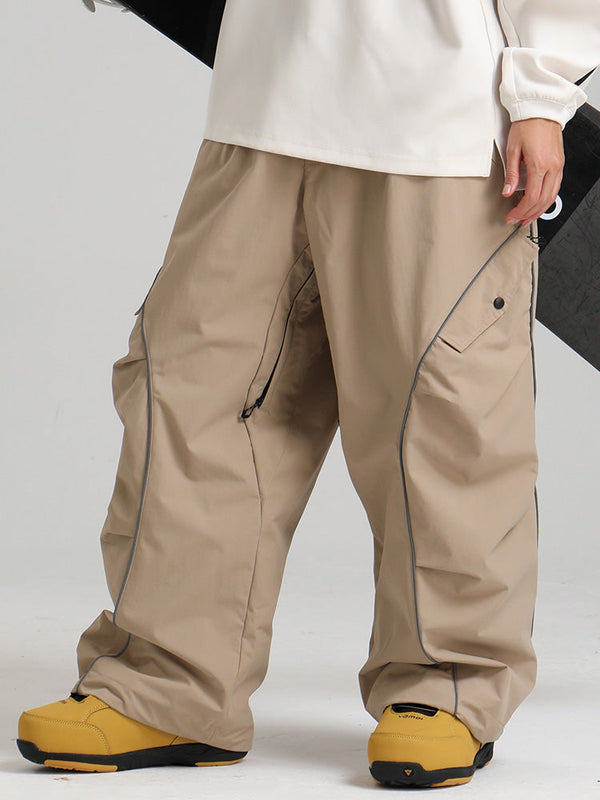 Gsou Snow Damen-Schneehose mit reflektierenden Details und Leuchtkante