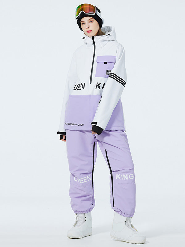 Mountain Peak SnowGuard Schneeanzüge für Damen mit halbem Reißverschluss und Anorak