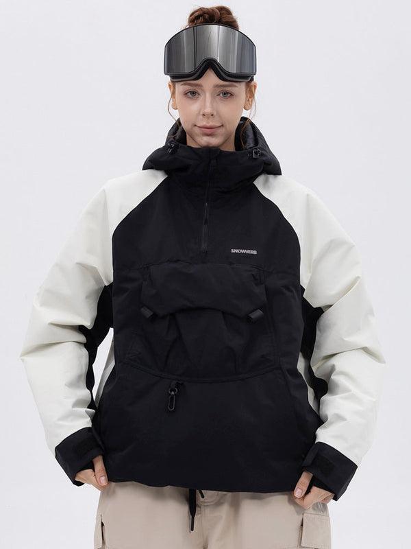 Damen Mountain Freestyle Cargo Pocket Bomber Camo Snowboardjacke