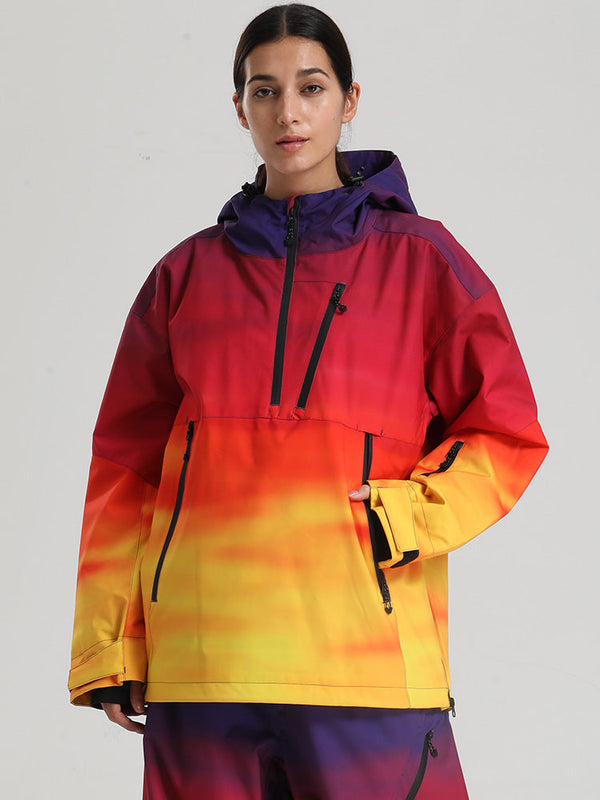 Women's Gsou Snow Durable Mountain Vibe Pullover Anorak Baggy Snow Jacket