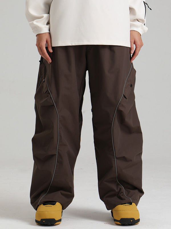 Gsou Snow Damen-Schneehose mit reflektierenden Details und Leuchtkante