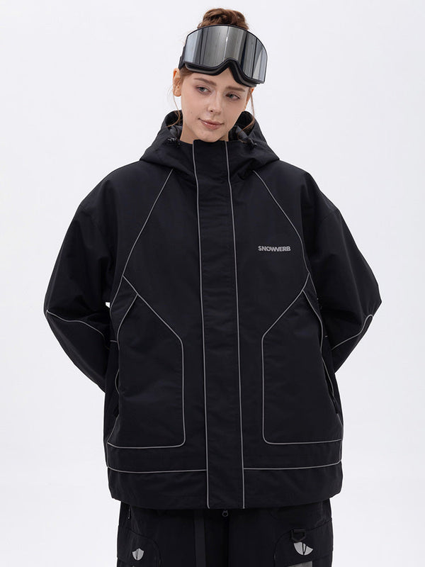 Damen-Allwetter-Schneejacke „Mountain Chill“ mit Reflektoren – Ideal zum Nachtskifahren und Snowboarden