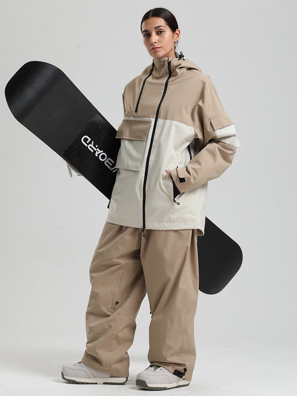 Gsou Snow Terrain Flow FlexZip Hybrid Cargo Snowboardanzüge für Damen