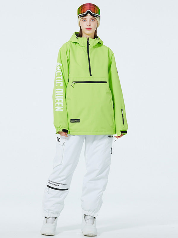 WinterPeak SnowGuard Anorak-Schneeanzüge für Damen mit halbem Reißverschluss