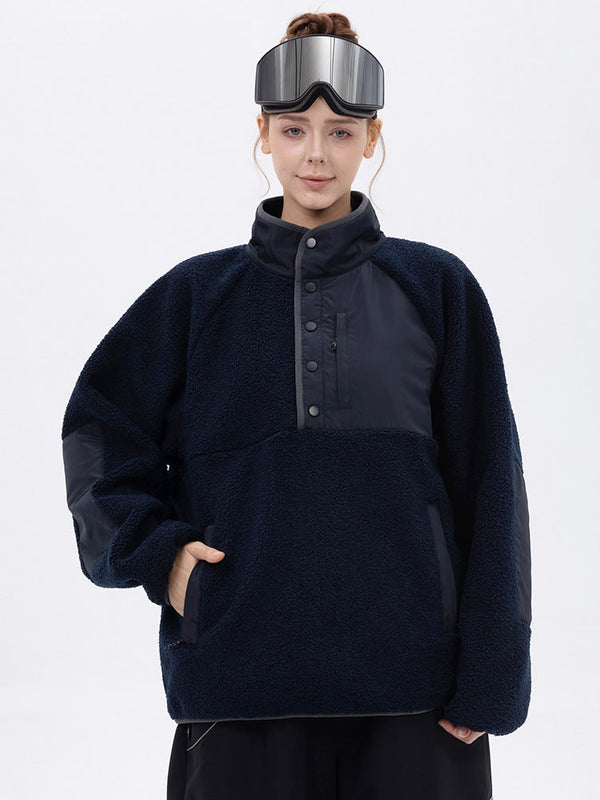 Damen-Abenteuerpullover aus Kunst-Sherpa-Fleece, warm und bergtauglich
