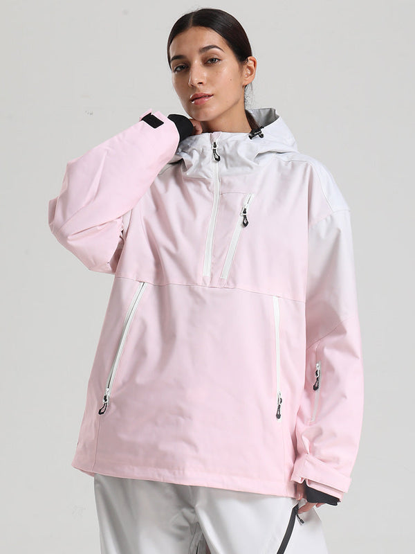 Women's Gsou Snow Durable Mountain Vibe Pullover Anorak Baggy Snow Jacket