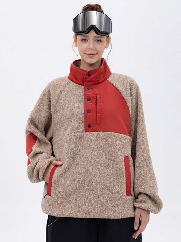 Damen-Abenteuerpullover aus Kunst-Sherpa-Fleece, warm und bergtauglich