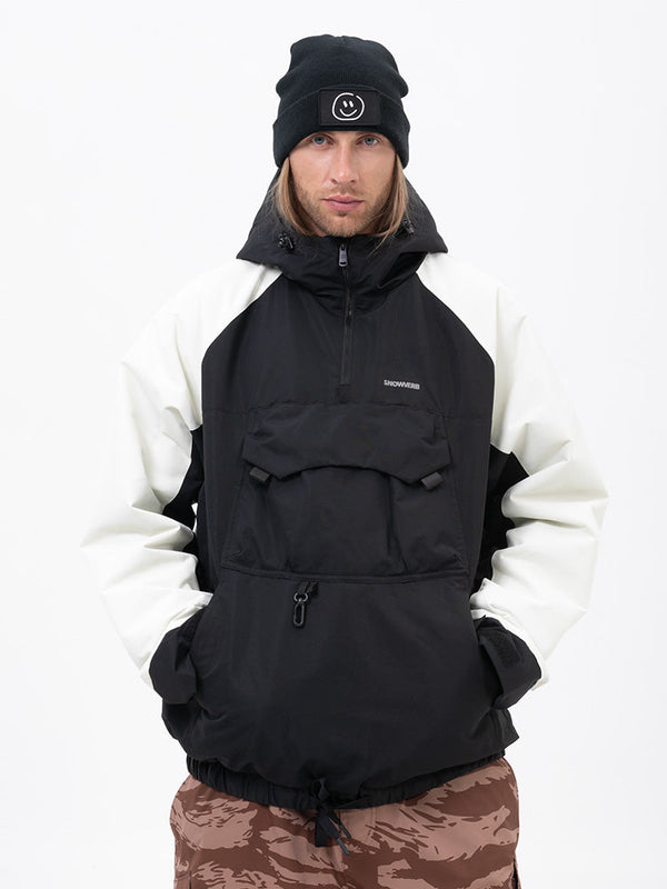 Herren Mountain Freestyle Cargo Pocket Pullover Bomber Snowboardjacke