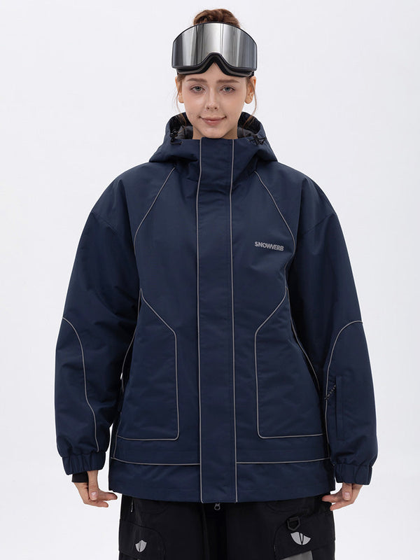 Damen-Allwetter-Schneejacke „Mountain Chill“ mit Reflektoren – Ideal zum Nachtskifahren und Snowboarden