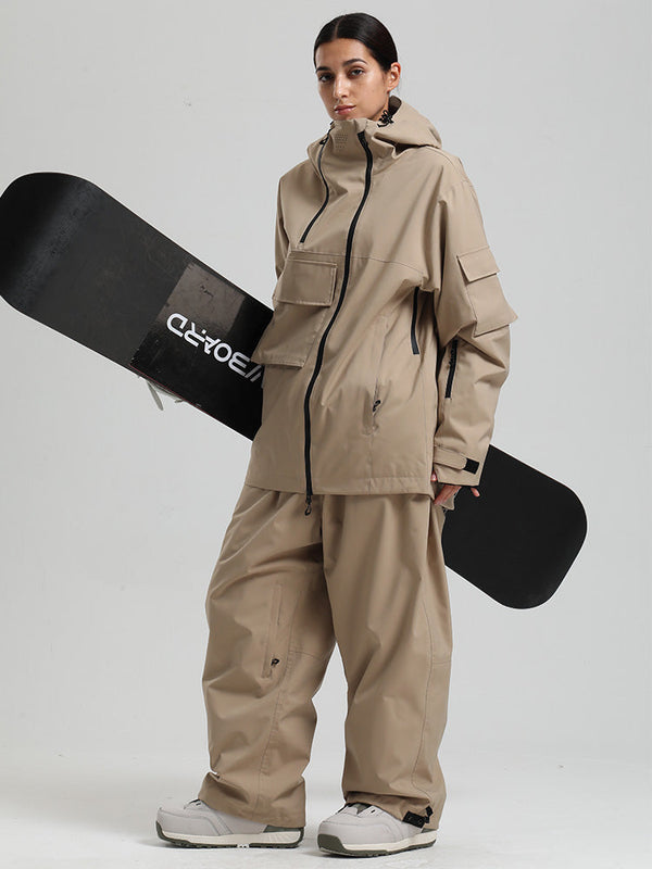 Gsou Snow Terrain Flow FlexZip Hybrid Cargo Snowboardanzüge für Damen