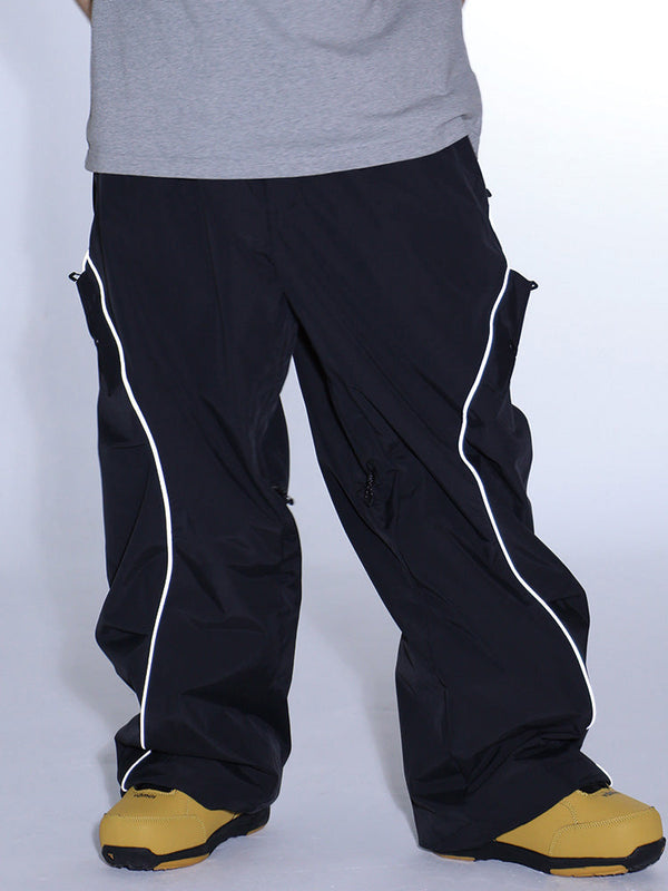 Gsou Snow Damen-Schneehose mit reflektierenden Details und Leuchtkante