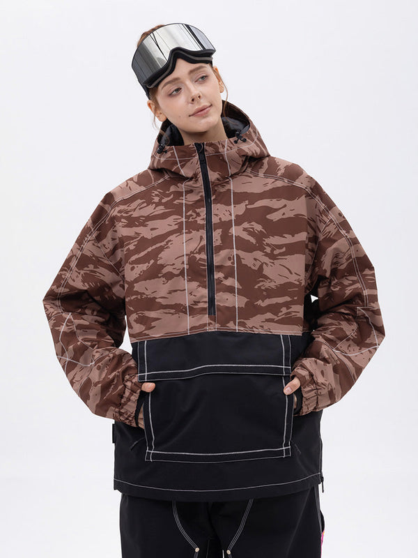 Damen-Snowboardjacke Mountain Vibe Streetstorm Pullover Camo – Ganzjahresjacke