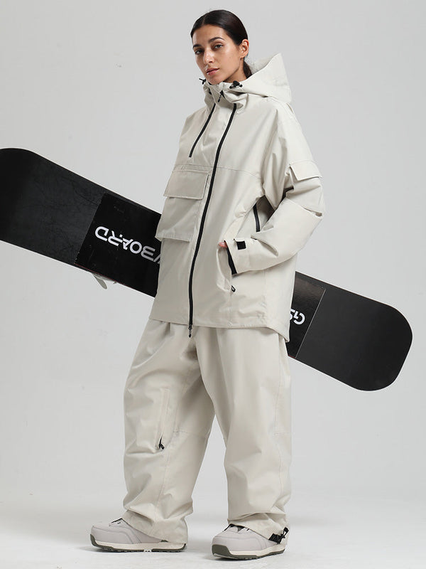 Gsou Snow Terrain Flow FlexZip Hybrid Cargo Snowboardanzüge für Damen
