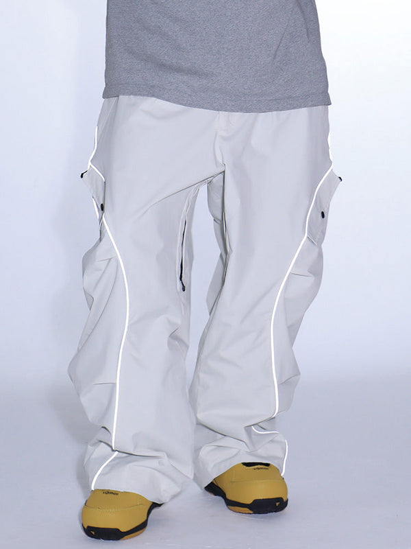 Gsou Snow Damen-Schneehose mit reflektierenden Details und Leuchtkante