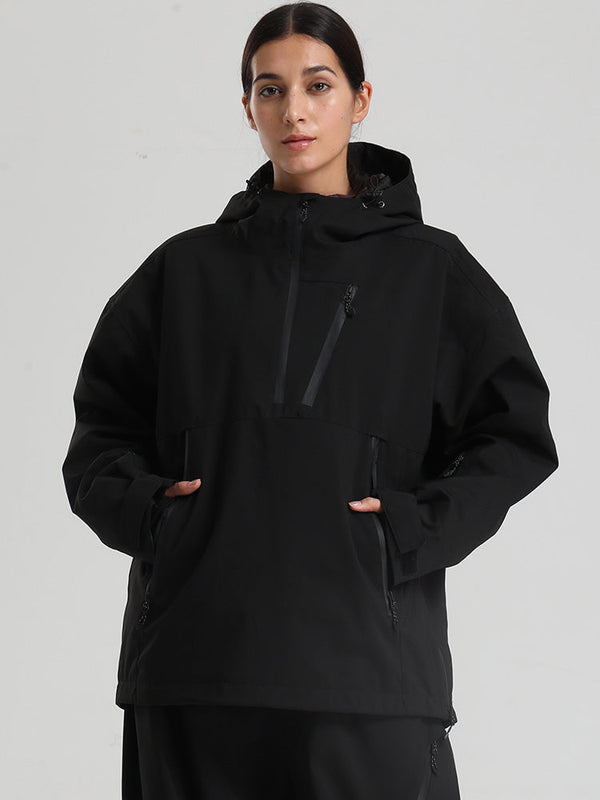 Gsou Snow Damen-Pullover-Anorak, strapazierfähig, Bergflauschig, Baggy-Schneejacke