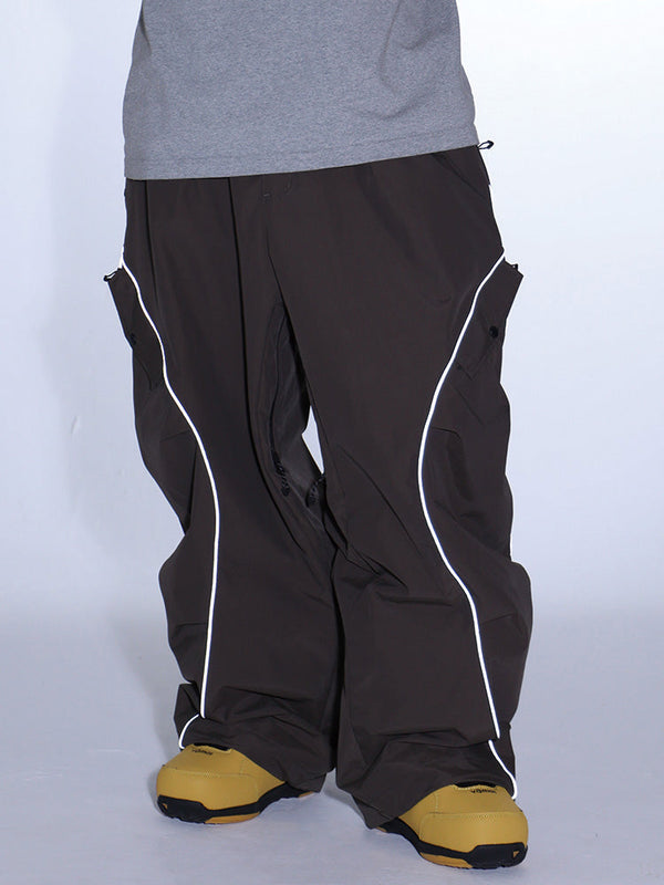 Gsou Snow Damen-Schneehose mit reflektierenden Details und Leuchtkante