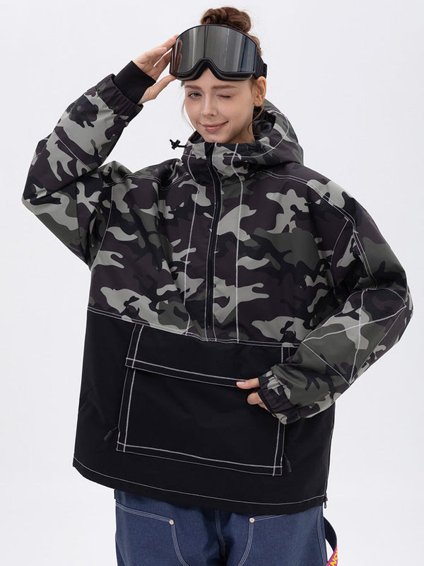 Damen-Snowboardjacke Mountain Vibe Streetstorm Pullover Camo – Ganzjahresjacke