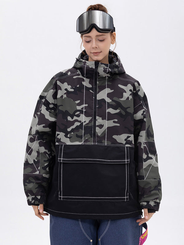 Women's All Season Mountain Vibe Streetstorm Pullover Camo Snowboard Jacket