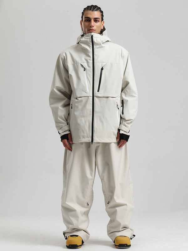 Gsou Snow Herren Strapazierfähiger Mountain Pro Winter Funktions-Cargo-Schneeanzug