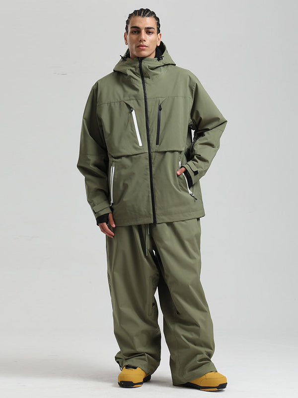 Gsou Snow Herren Strapazierfähiger Mountain Pro Winter Funktions-Cargo-Schneeanzug