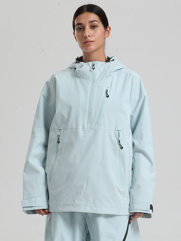 Gsou Snow Damen-Pullover-Anorak, strapazierfähig, Bergflauschig, Baggy-Schneejacke