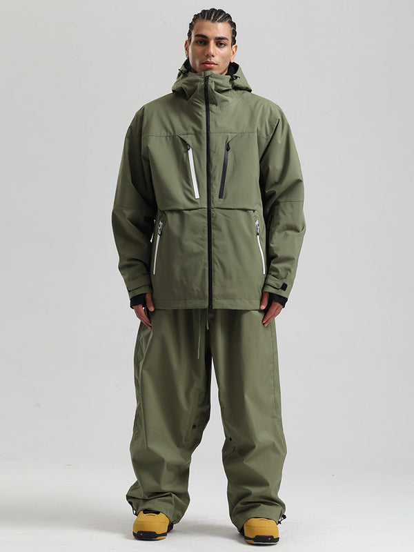 Gsou Snow Herren Strapazierfähiger Mountain Pro Winter Funktions-Cargo-Schneeanzug