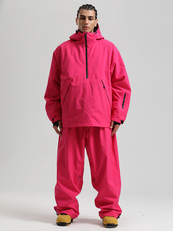Gsou Snow Herren-Snowboardanzug, strapazierfähig, urbaner Look, Pullover-Anorak