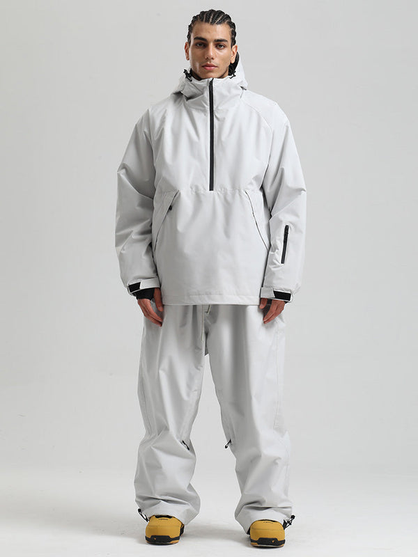 Gsou Snow Herren-Snowboardanzug, strapazierfähig, urbaner Look, Pullover-Anorak