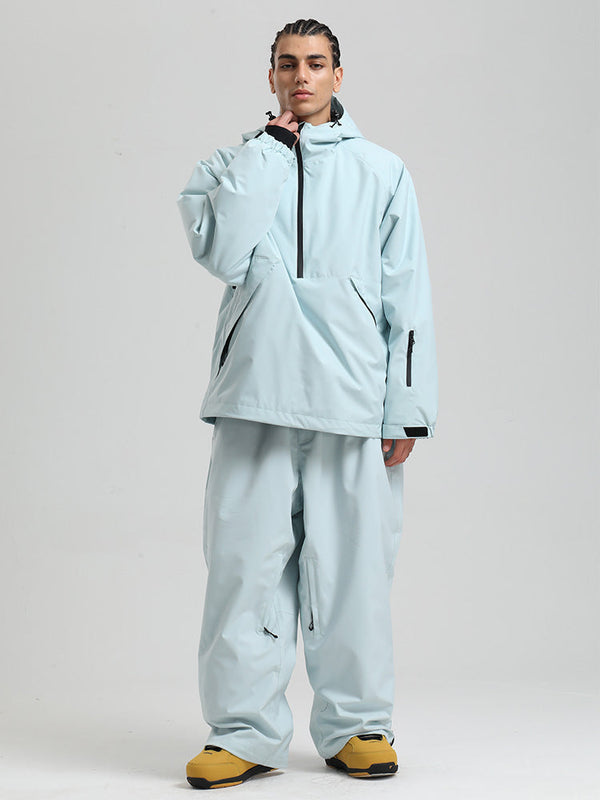 Gsou Snow Herren-Snowboardanzug, strapazierfähig, urbaner Look, Pullover-Anorak
