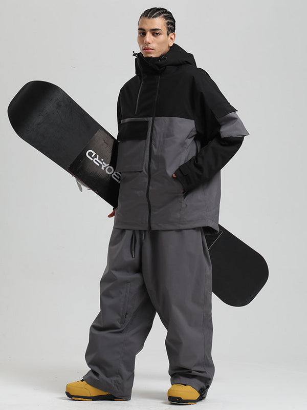 Gsou Snow Terrain Flow FlexZip Hybrid Cargo Snowboardanzüge für Herren