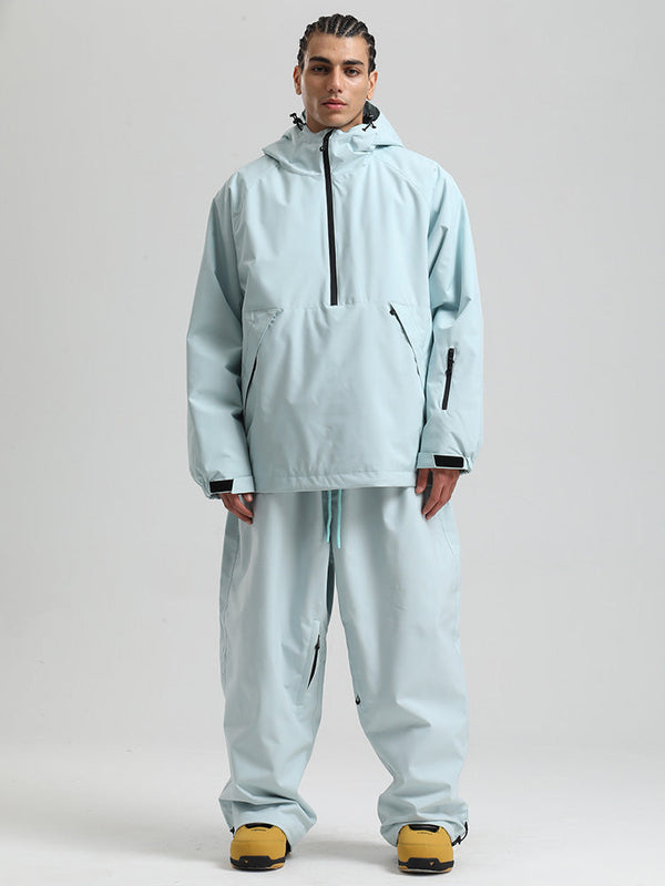 Gsou Snow Herren-Snowboardanzug, strapazierfähig, urbaner Look, Pullover-Anorak