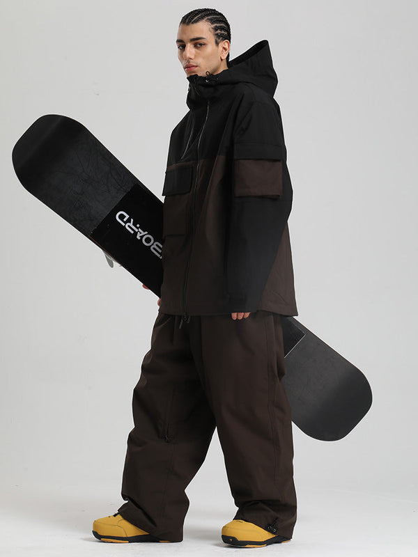 Gsou Snow Terrain Flow FlexZip Hybrid Cargo Snowboardanzüge für Herren