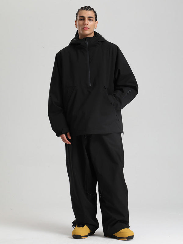 Gsou Snow Herren-Snowboardanzug, strapazierfähig, urbaner Look, Pullover-Anorak