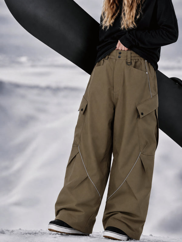 Pantalon de snowboard cargo ample et réfléchissant Camden Punk pour femme – Coupe Freestyle