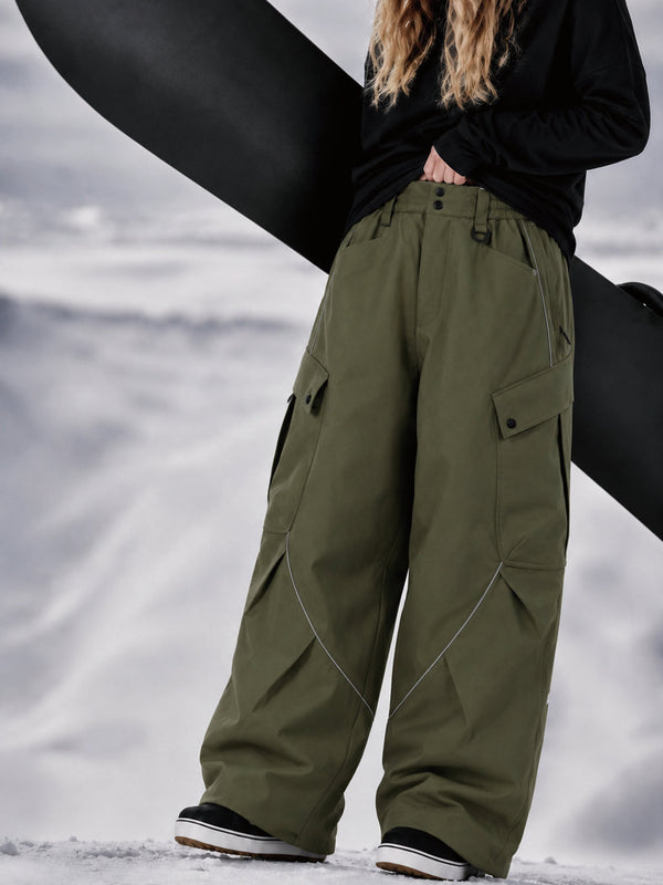 Pantalon de snowboard cargo ample et réfléchissant Camden Punk pour femme – Coupe Freestyle