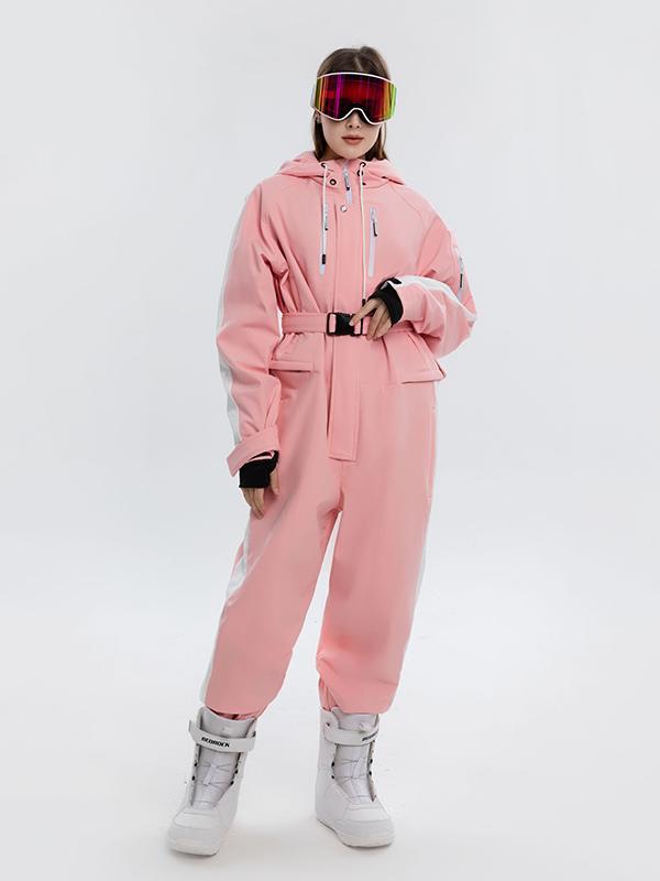 Arctic Queen Stripe Mountain Infinity Einteiler-Schneeanzug für Damen, Ski-Overall