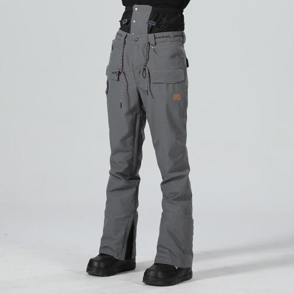 Men's High Experience Winter Mountain Pilot Waterproof Gray Snowboard Pants