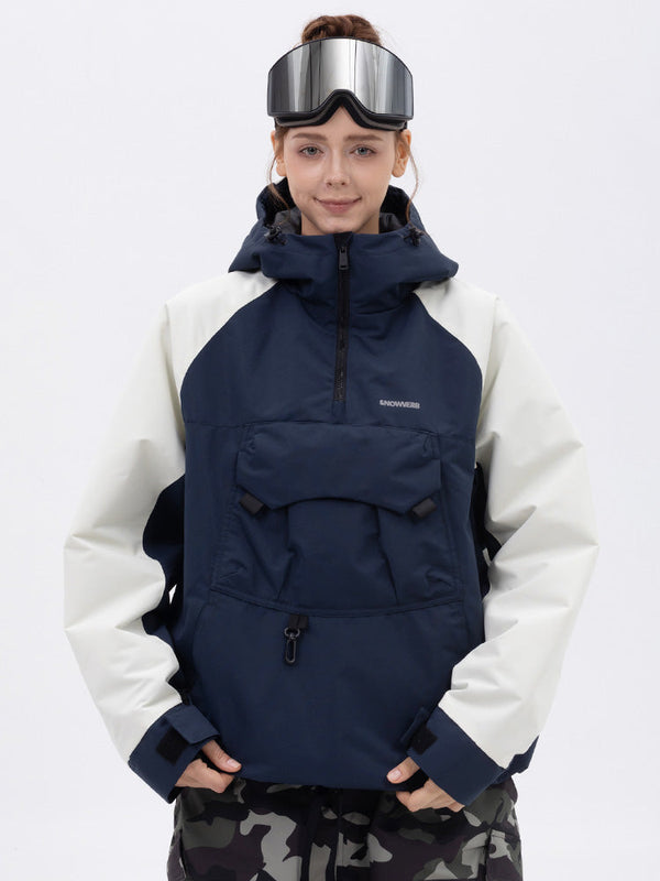 Damen Mountain Freestyle Cargo Pocket Bomber Camo Snowboardjacke