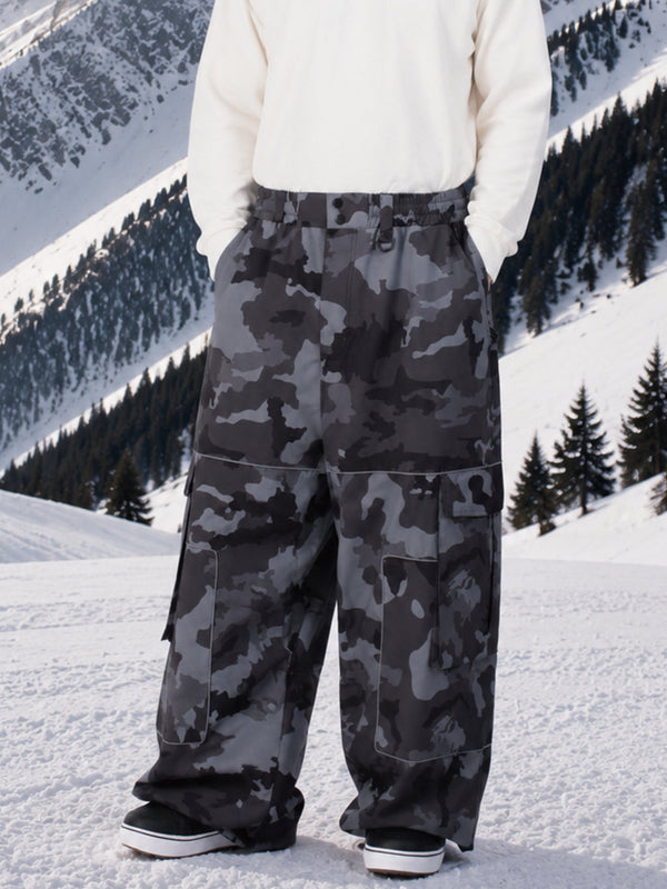 Park Rider Nightline Herren-Snowboardhose mit Cargotaschen, reflektierenden Details und Baggy-Schnitt