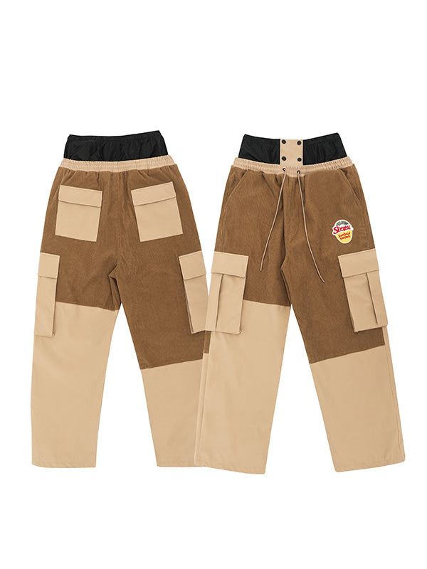 Snowall Herren Winter Warme Wasserdichte Hip-Hop Snowboardhose Cord