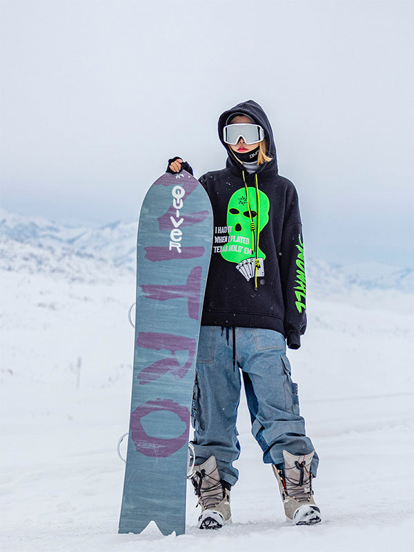 Snowall Unisex Gangster Swagger Snowscape Damen-Hoodie, wasserabweisend