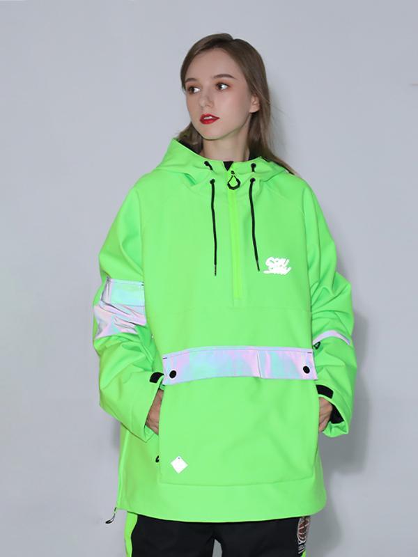 Gsou Snow Unisex reflektierende Mountain Mission Anorak-Schneejacke für Herren