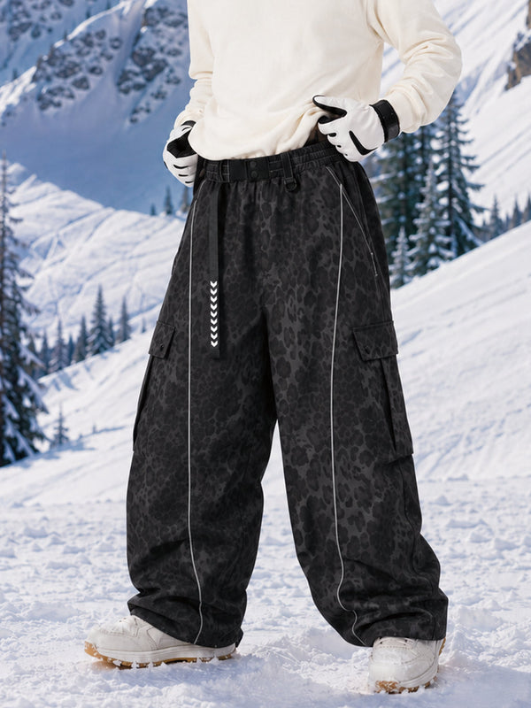 Wild Motion Herren-Snowboardhose mit reflektierenden Cargotaschen und extra weitem Schnitt
