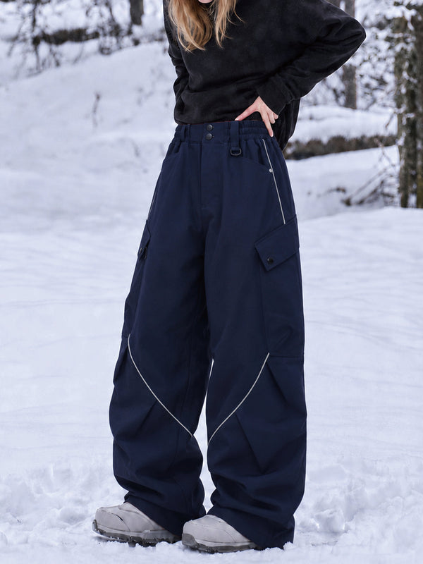 Pantalon de snowboard cargo ample et réfléchissant Camden Punk pour femme – Coupe Freestyle