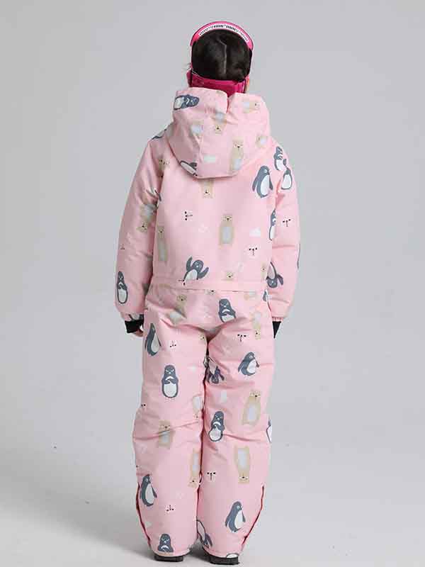 Pinguin-Einteiler-Schneeanzüge für Mädchen und Jungen